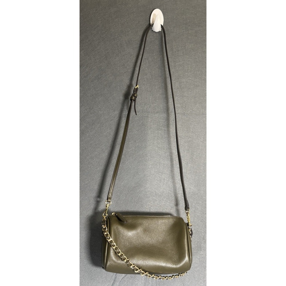 Lauren Ralph Lauren Crossbody Bag Women's One Size Olive Green Leather Chain - Picture 9 of 16